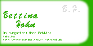 bettina hohn business card